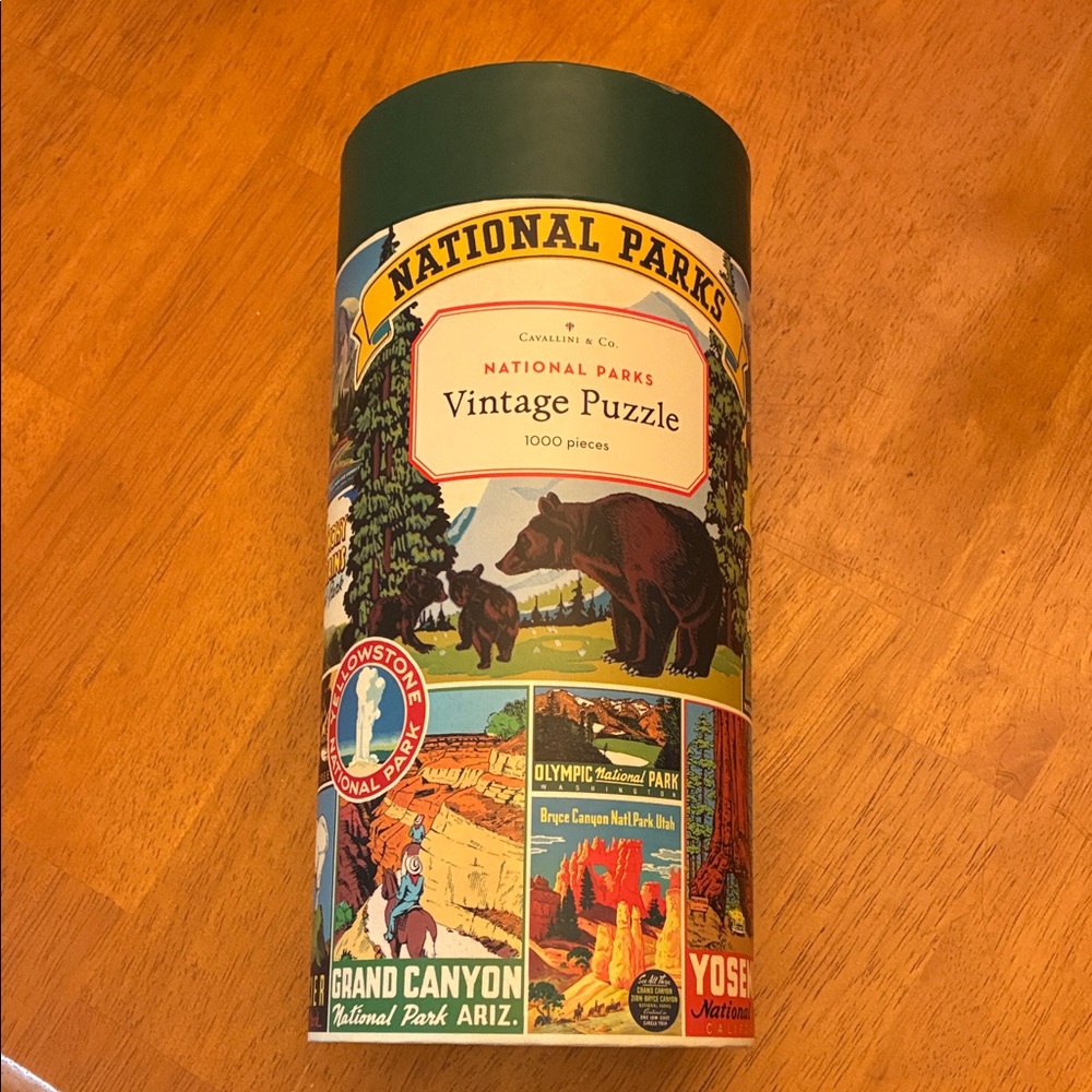 Cavallini & Co. National Parks Vintage Puzzle - Green